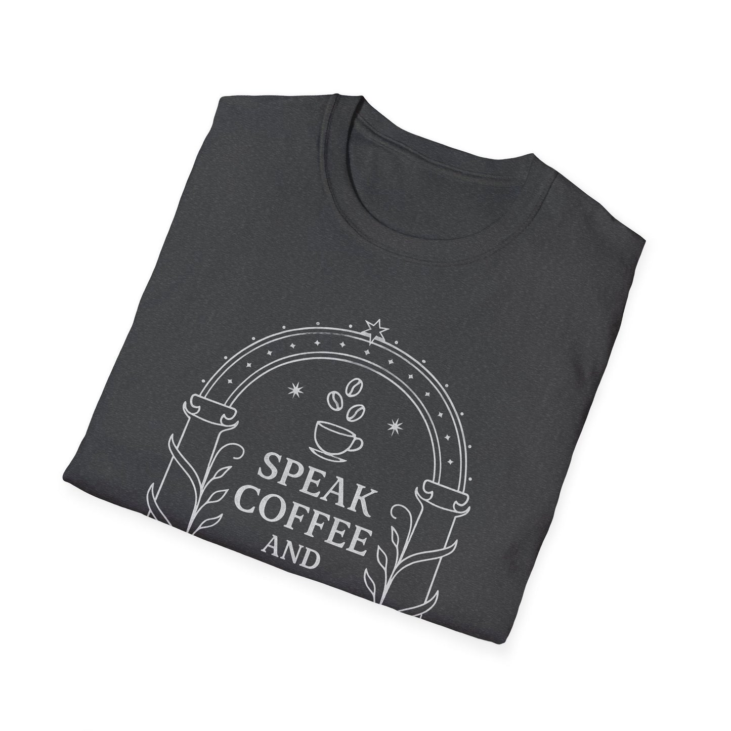 Moria Inspired T-Shirt Speak Coffee and Enter