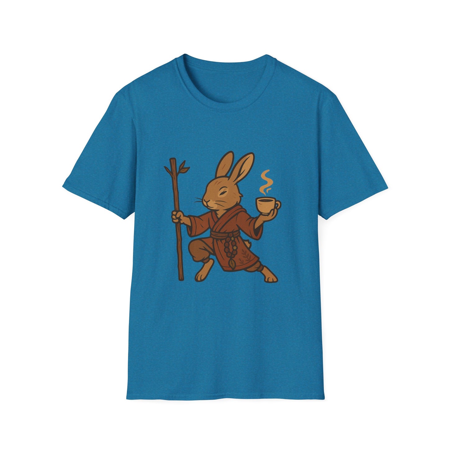 Rabbit Monk T-Shirt with Coffee Design
