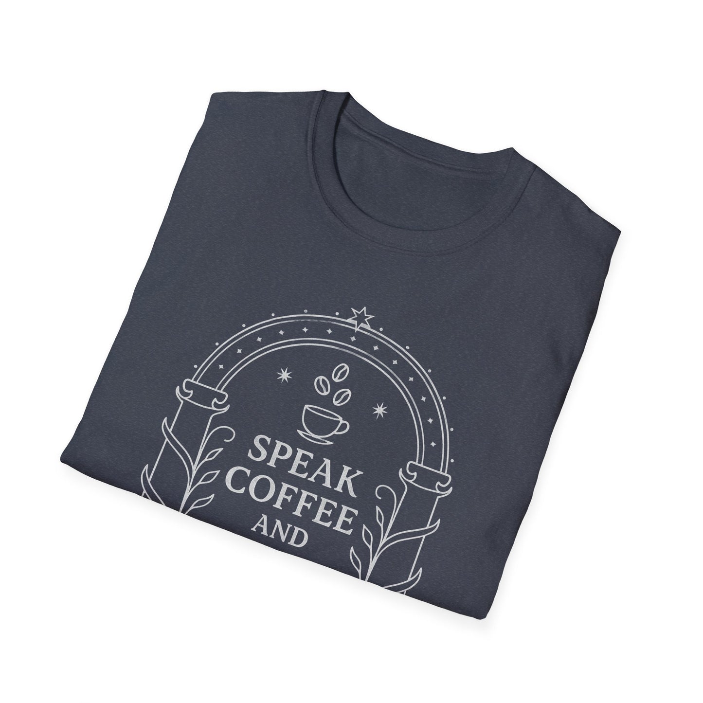 Moria Inspired T-Shirt Speak Coffee and Enter