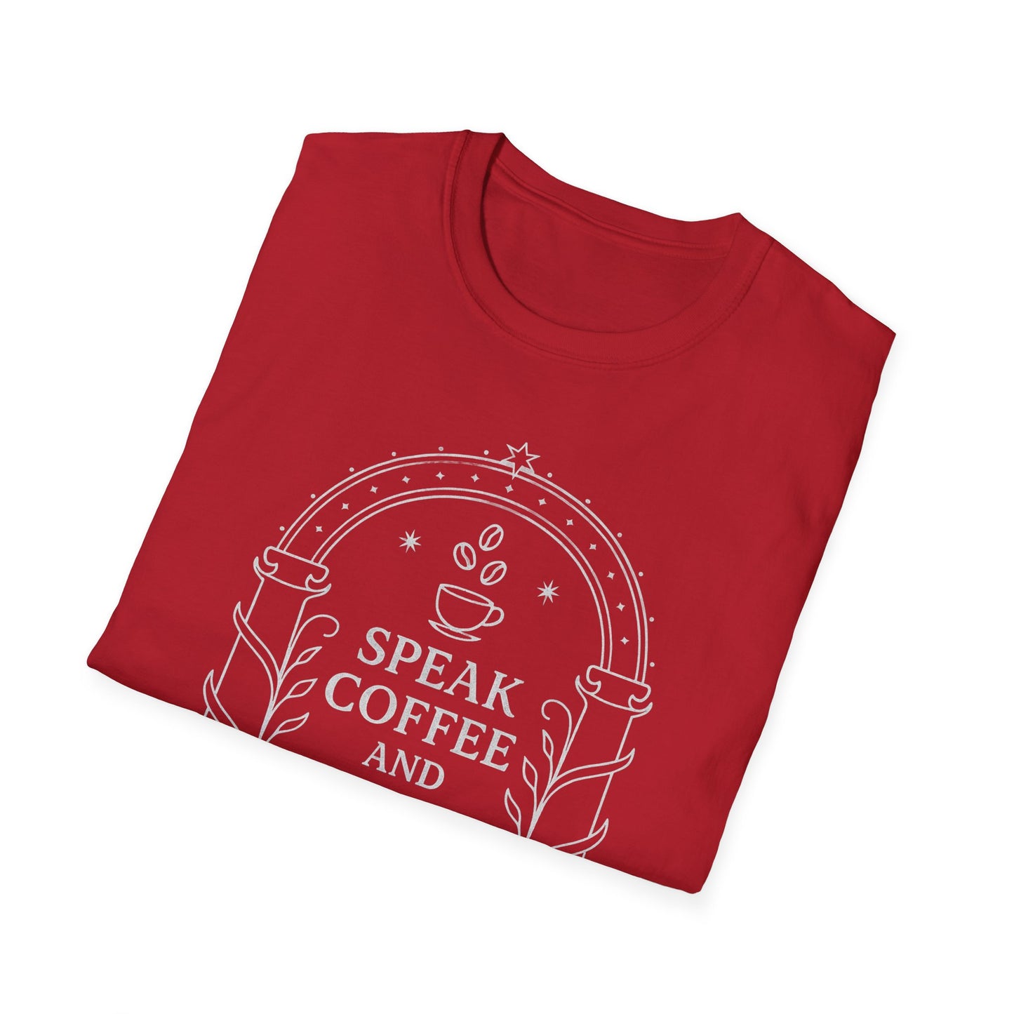 Moria Inspired T-Shirt Speak Coffee and Enter