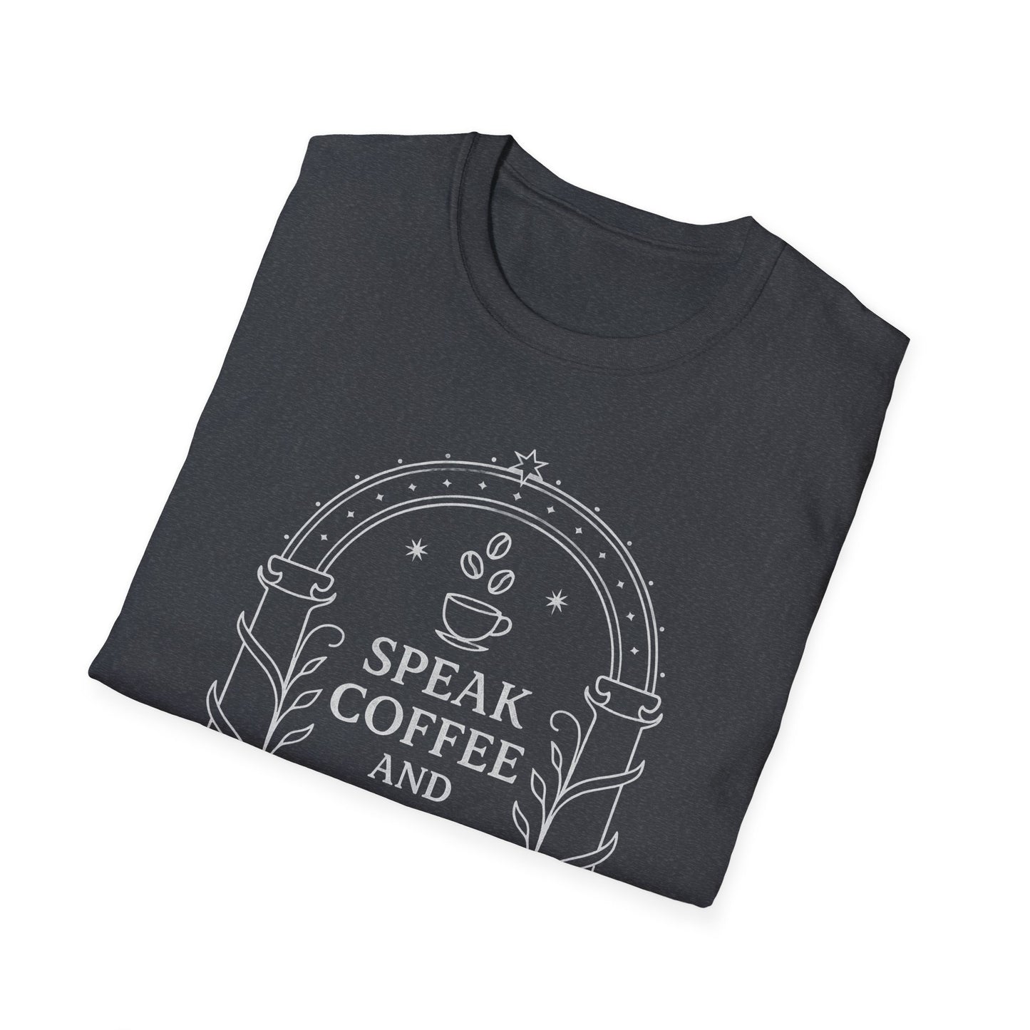 Moria Inspired T-Shirt Speak Coffee and Enter
