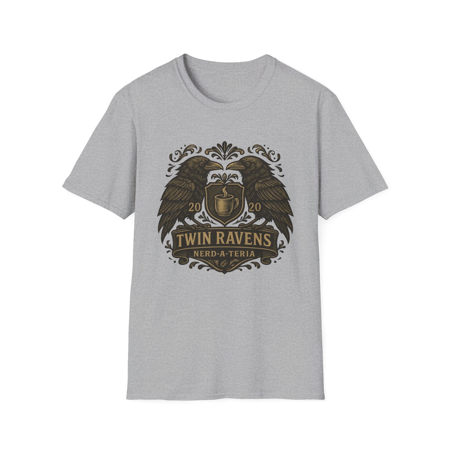 Unisex T-Shirt Twin Ravens Cafe and Nerd-a-Teria Logo Shirt