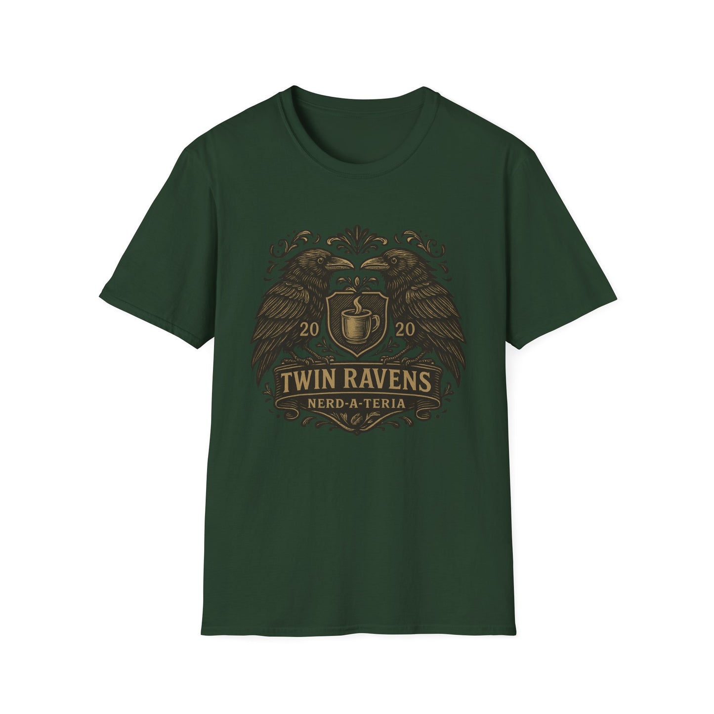 Unisex T-Shirt Twin Ravens Cafe and Nerd-a-Teria Logo Shirt