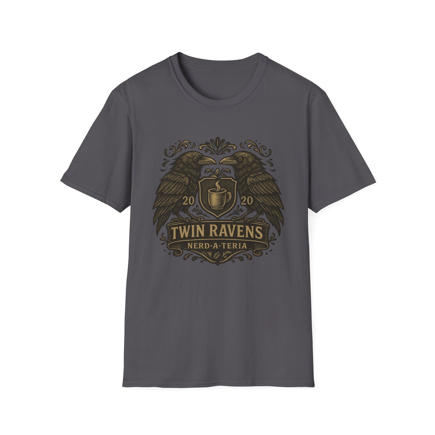 Unisex T-Shirt Twin Ravens Cafe and Nerd-a-Teria Logo Shirt