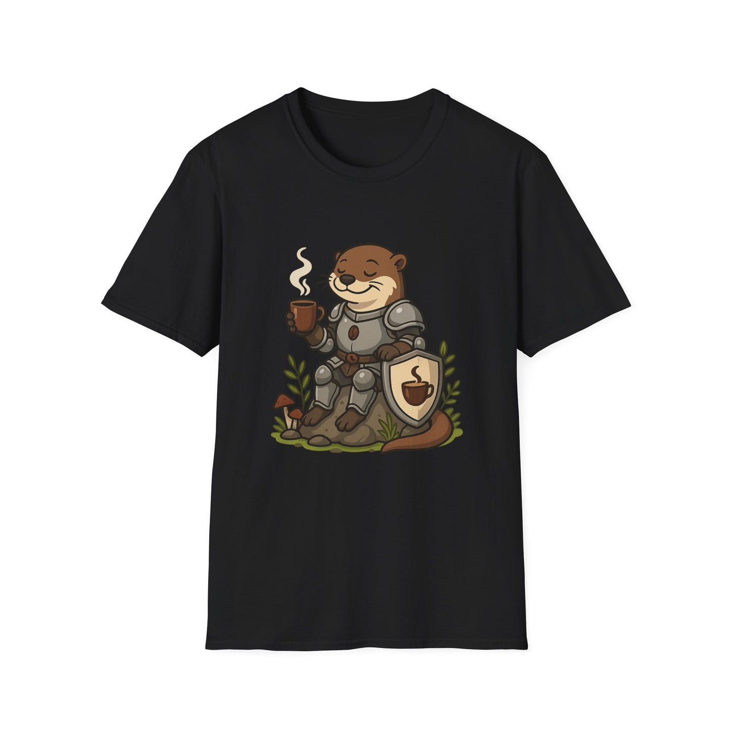 Otter Knight T-Shirt - Coffee Lover Design