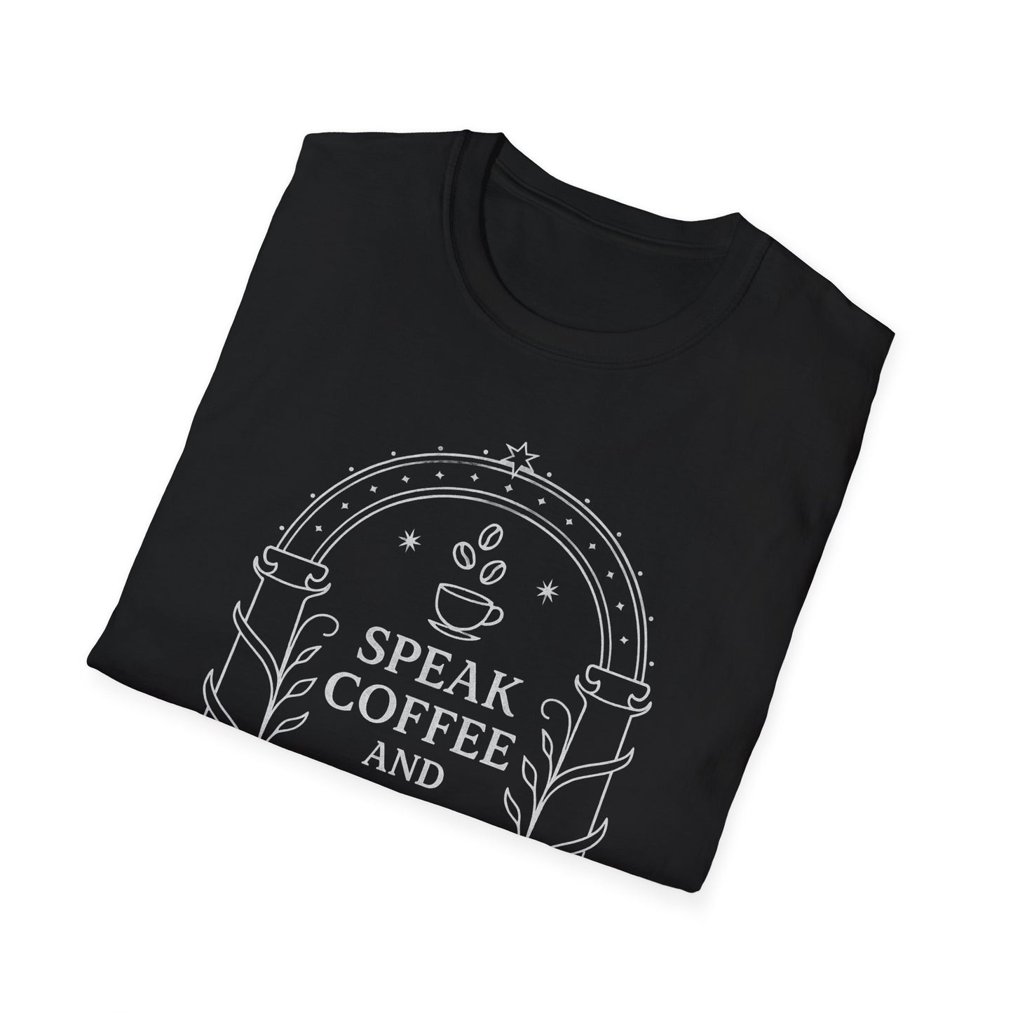 Moria Inspired T-Shirt Speak Coffee and Enter
