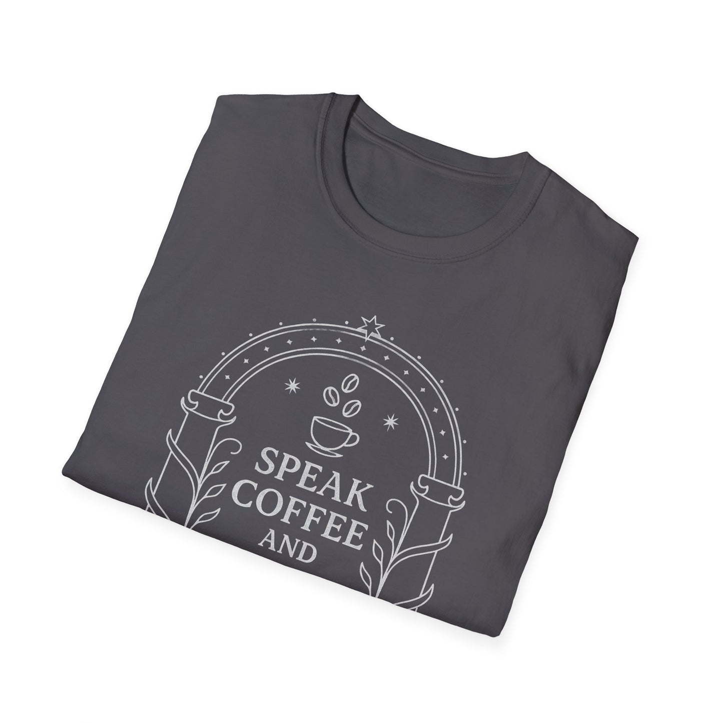 Moria Inspired T-Shirt Speak Coffee and Enter