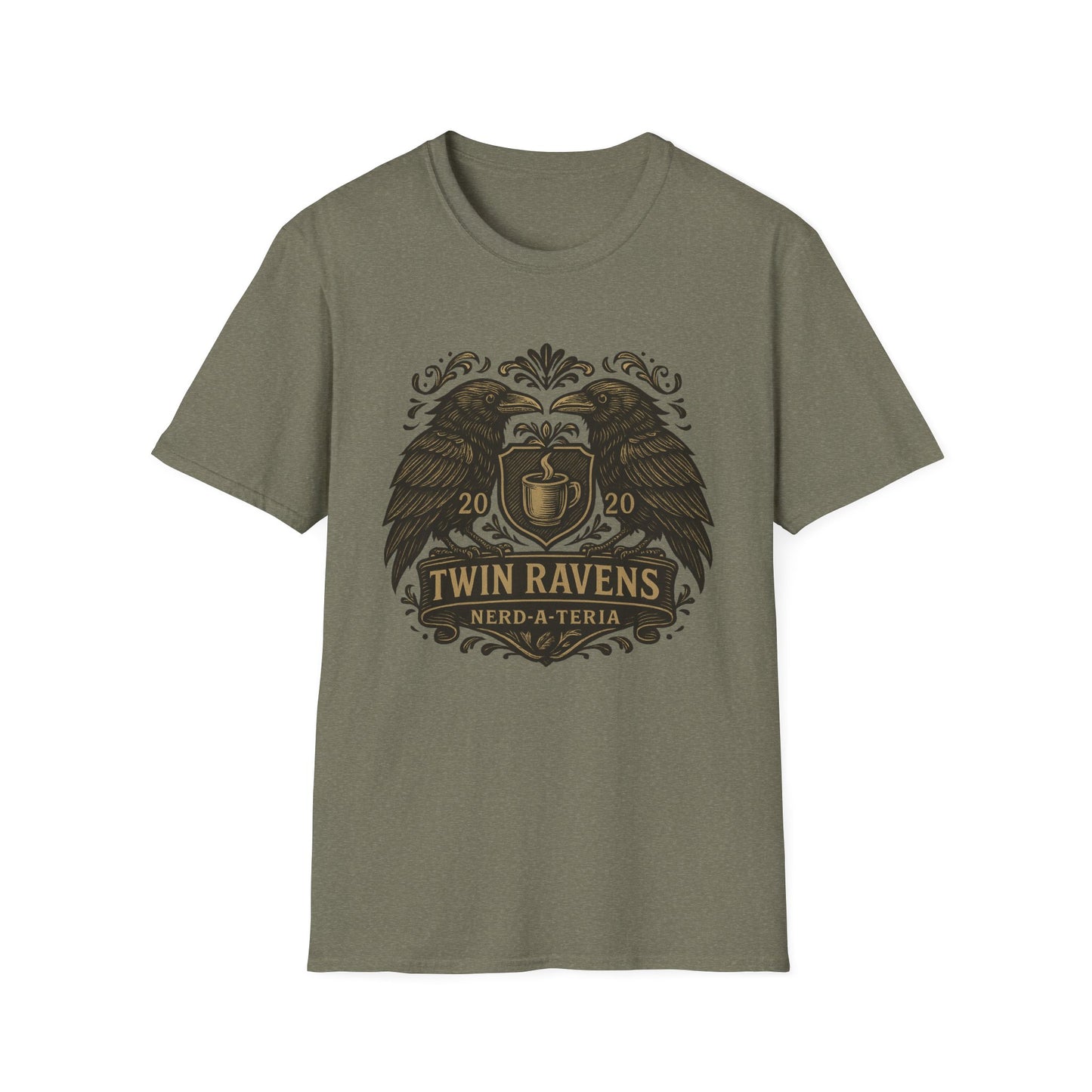 Unisex T-Shirt Twin Ravens Cafe and Nerd-a-Teria Logo Shirt