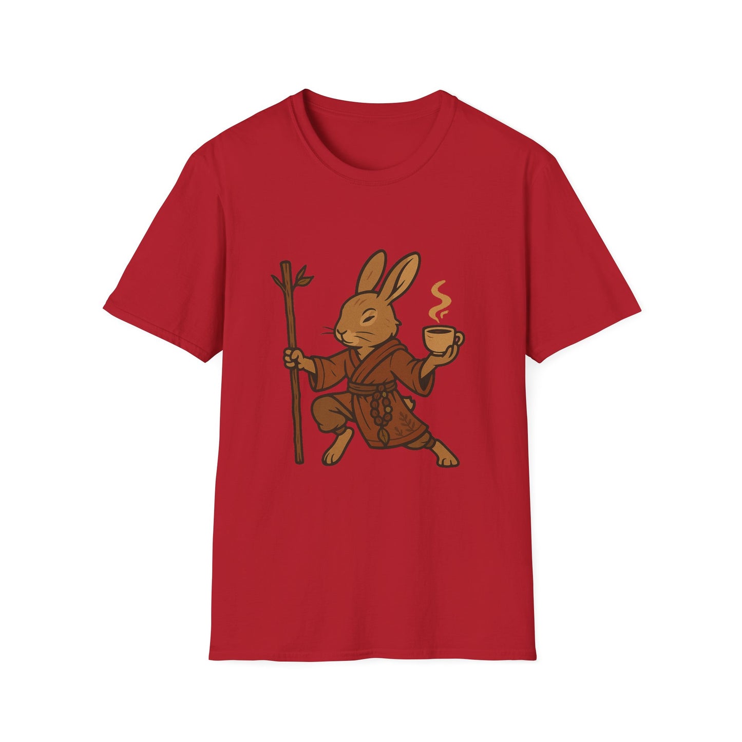 Rabbit Monk T-Shirt with Coffee Design