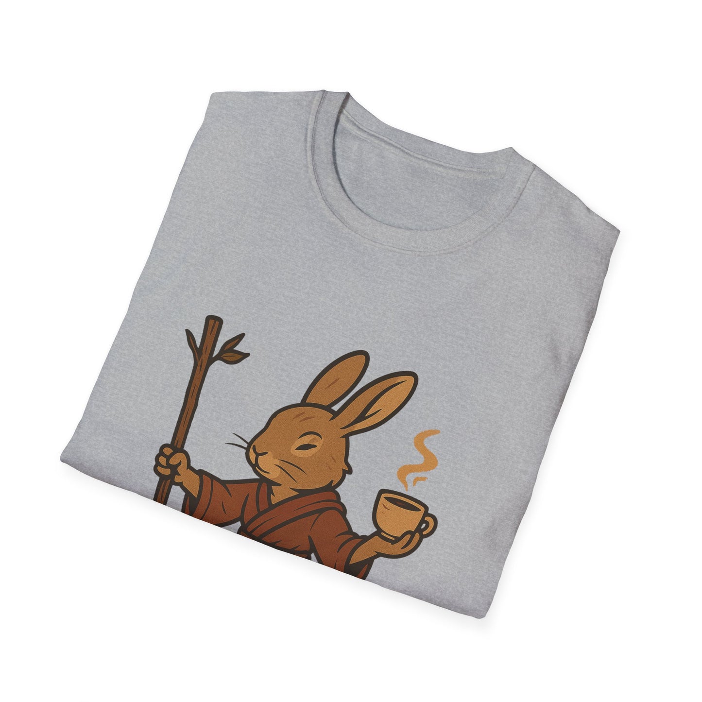 Rabbit Monk T-Shirt with Coffee Design