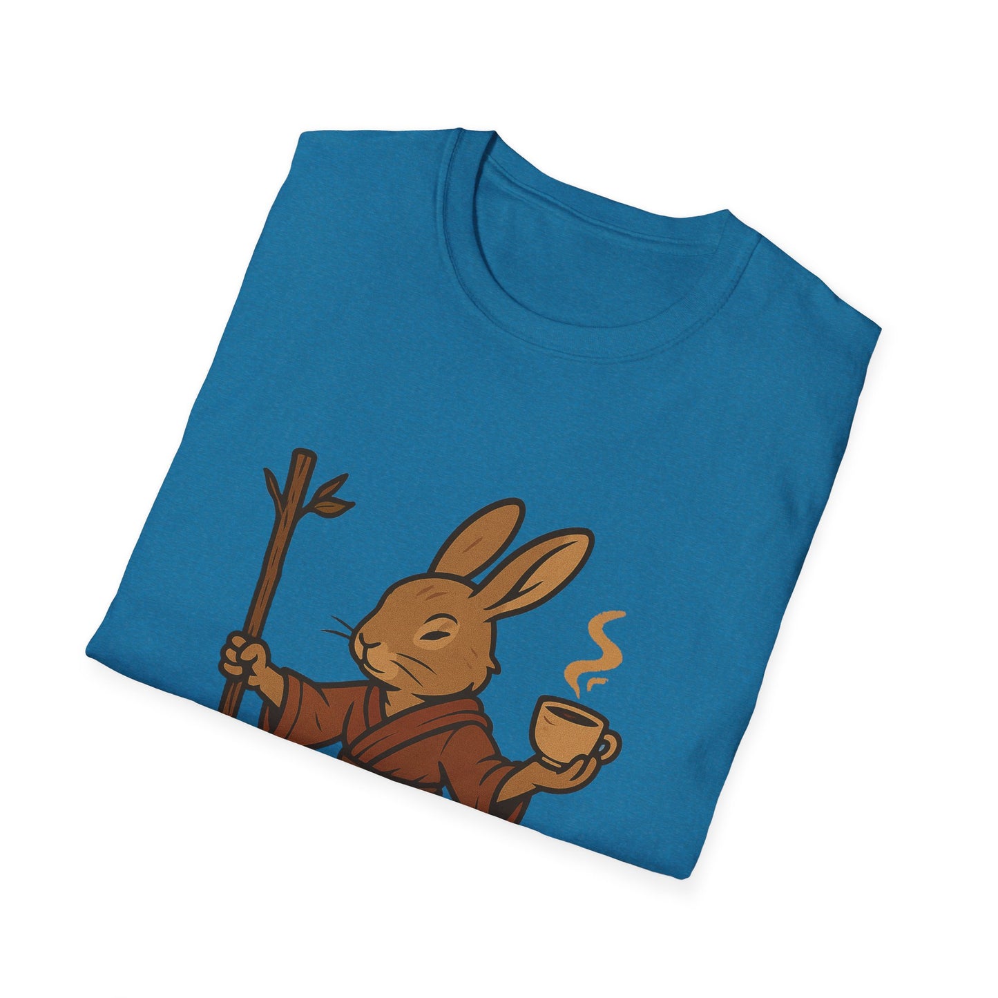 Rabbit Monk T-Shirt with Coffee Design