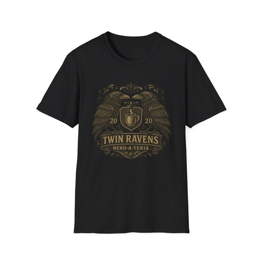 Unisex T-Shirt Twin Ravens Cafe and Nerd-a-Teria Logo Shirt