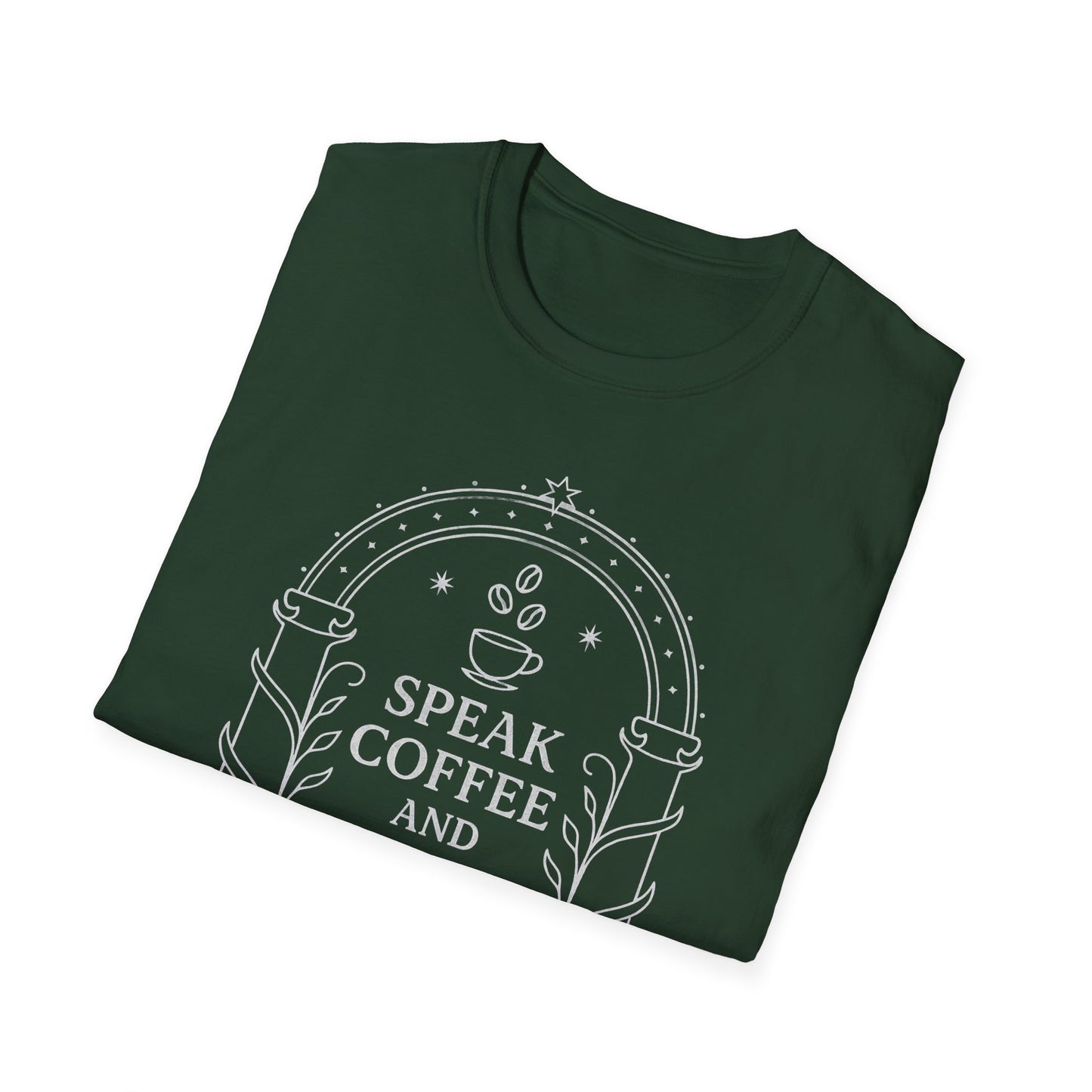 Moria Inspired T-Shirt Speak Coffee and Enter