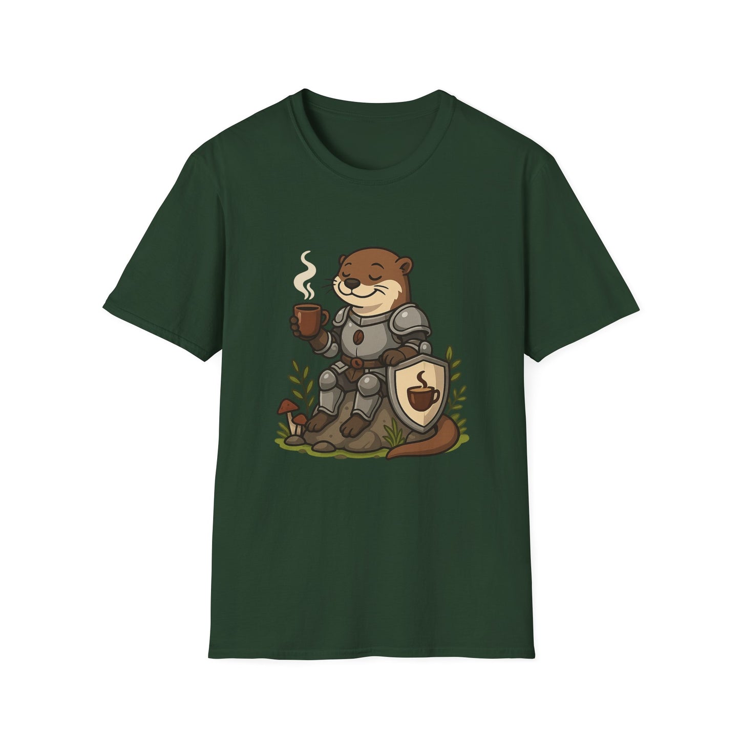 Otter Knight T-Shirt - Coffee Lover Design