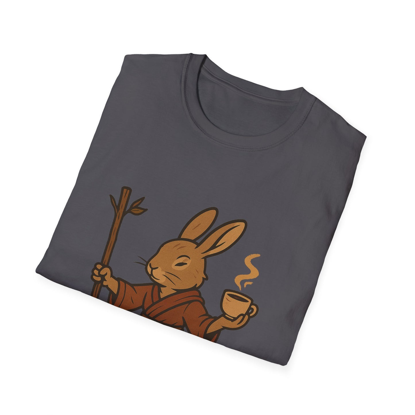 Rabbit Monk T-Shirt with Coffee Design