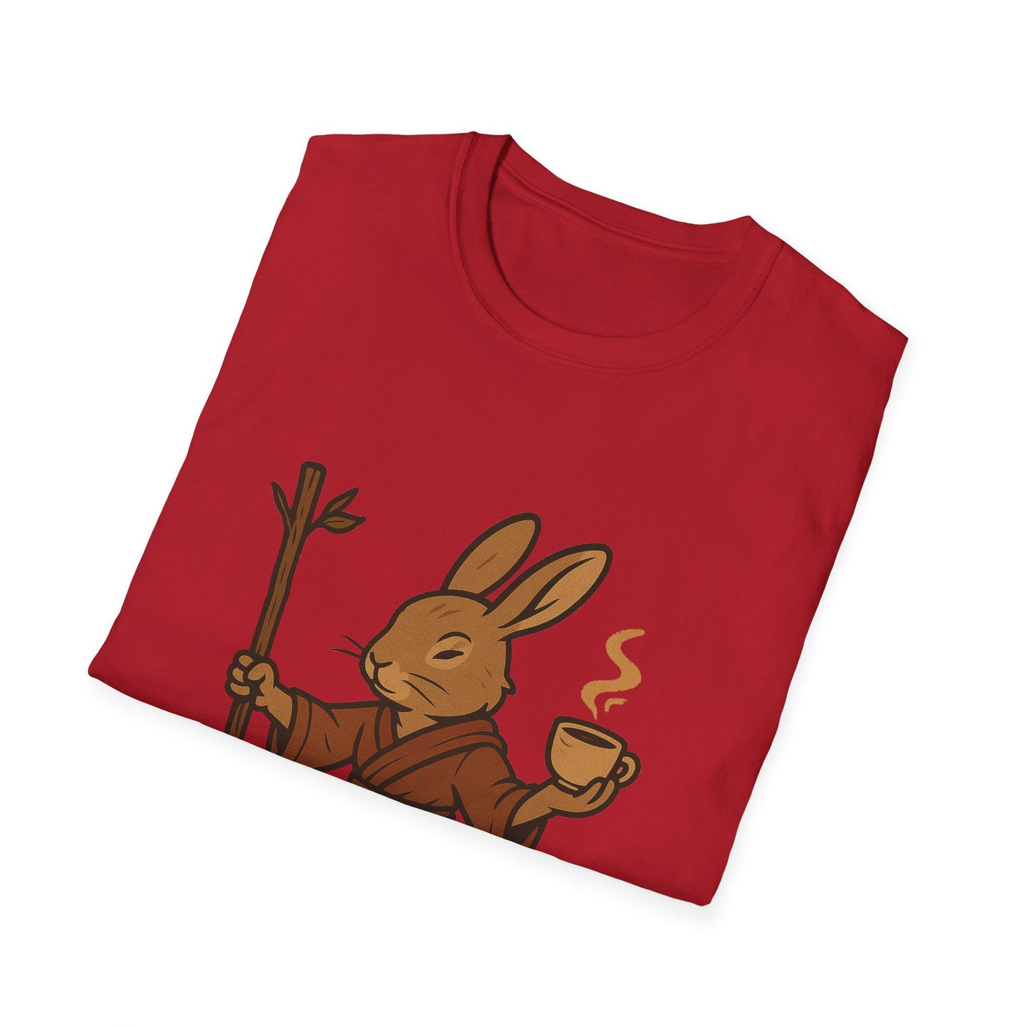 Rabbit Monk T-Shirt with Coffee Design