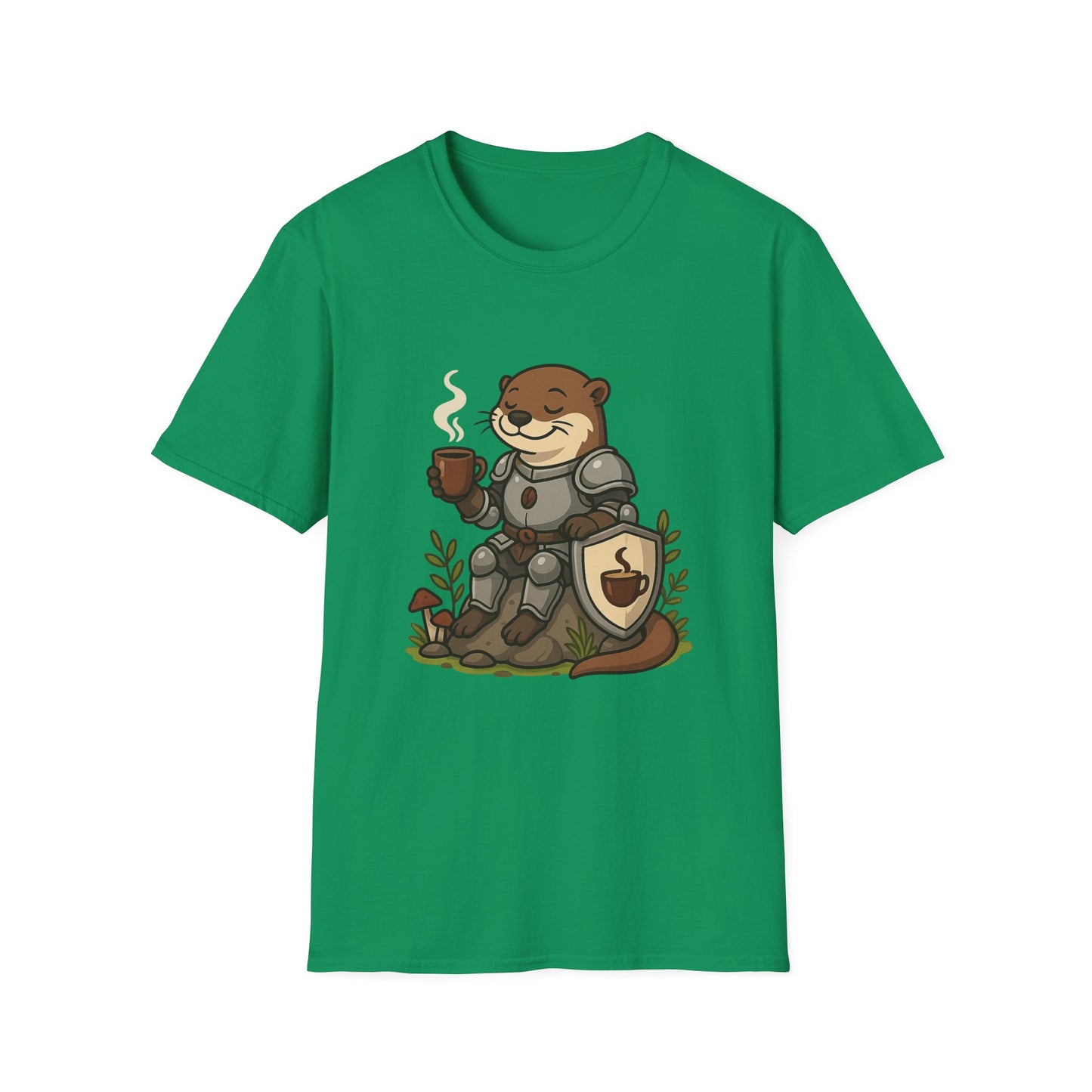 Otter Knight T-Shirt - Coffee Lover Design