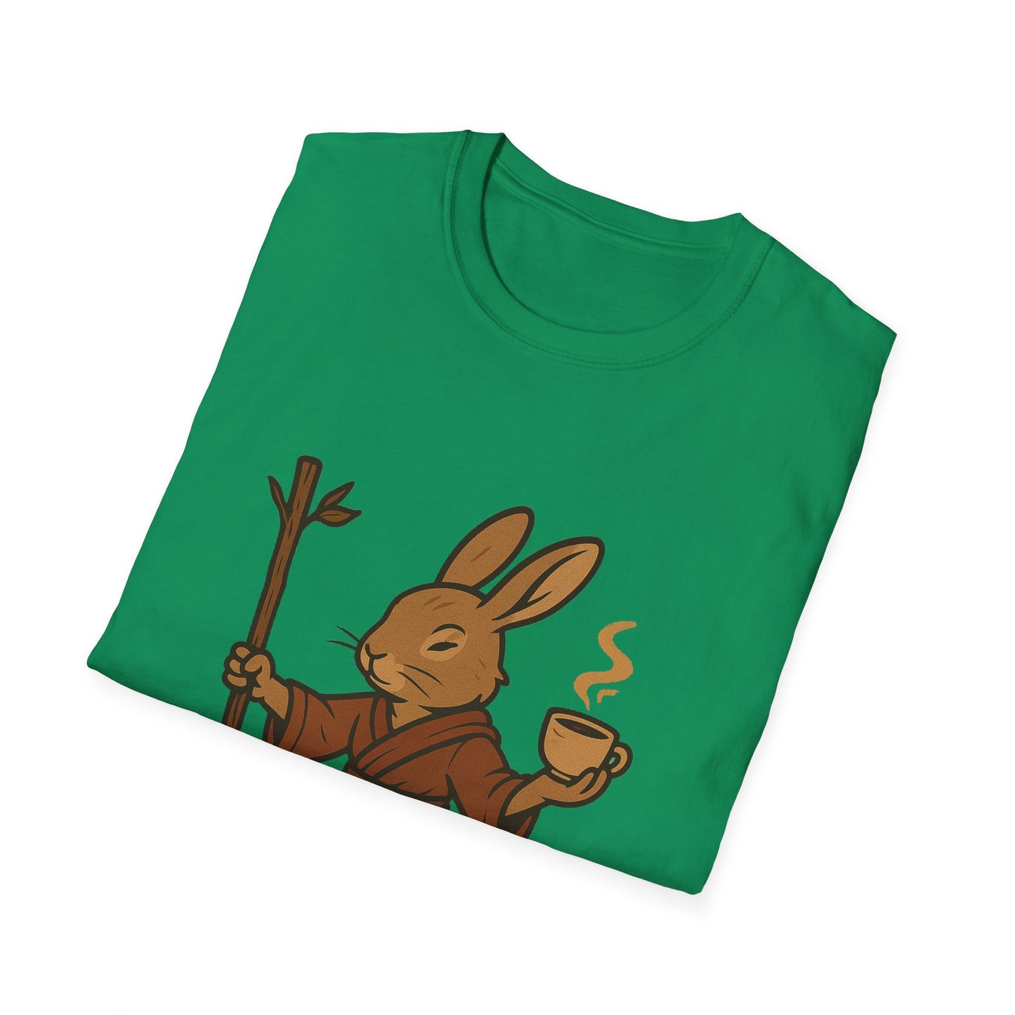 Rabbit Monk T-Shirt with Coffee Design