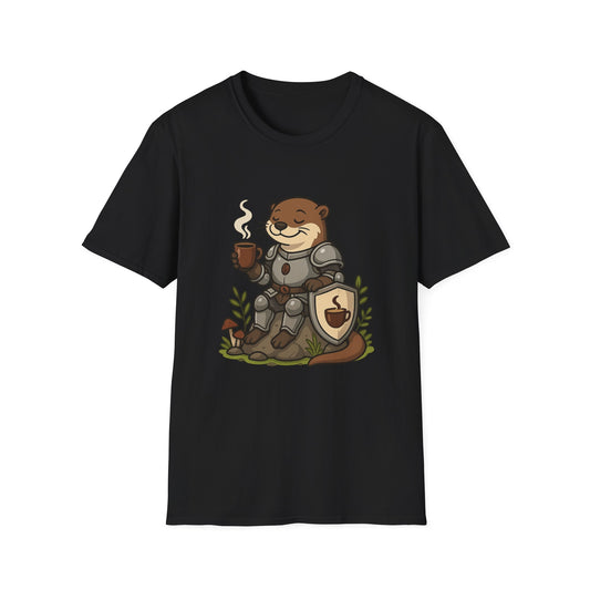 Otter Knight T-Shirt - Coffee Lover Design
