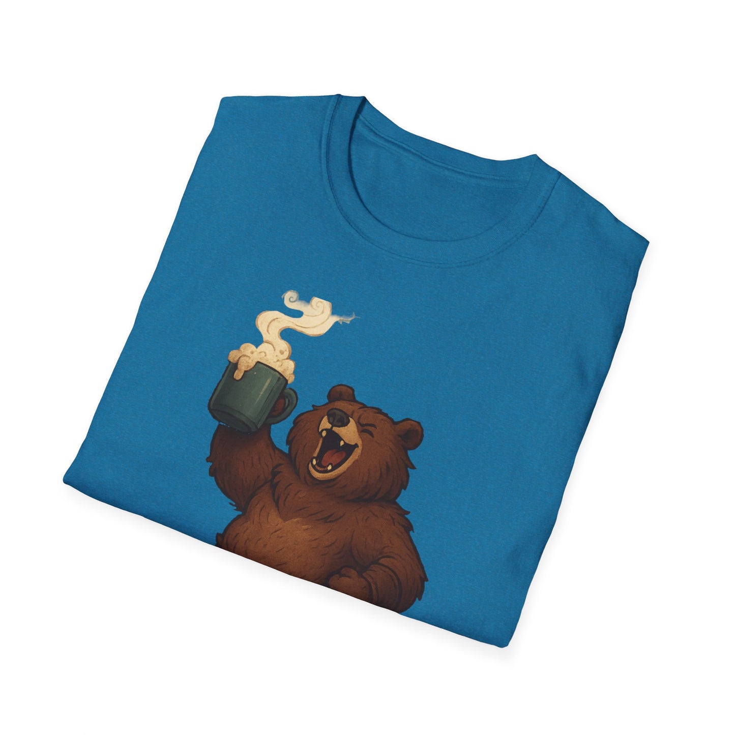 Bear Barbarian Unisex T-Shirt with Coffee Mug Design