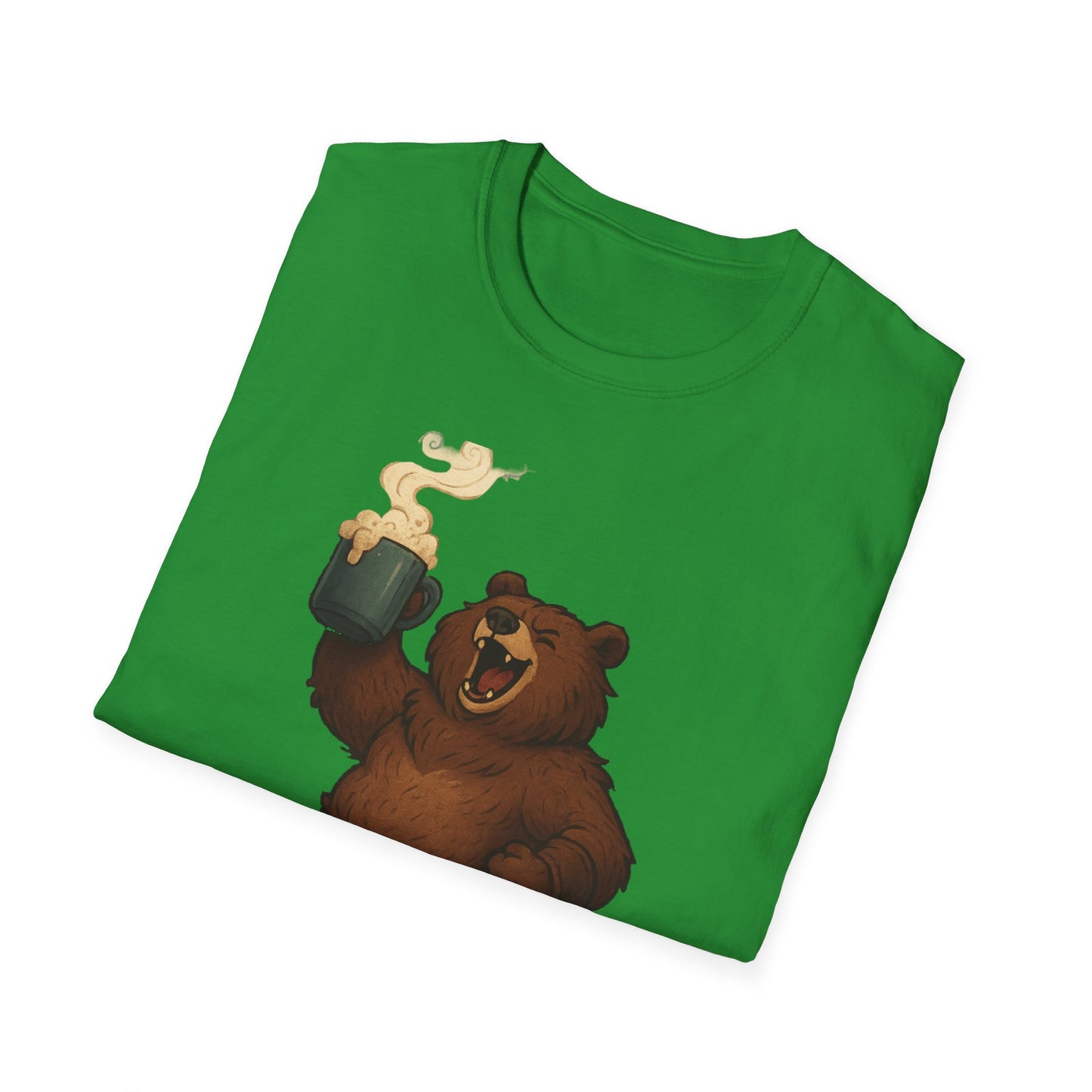 Bear Barbarian Unisex T-Shirt with Coffee Mug Design
